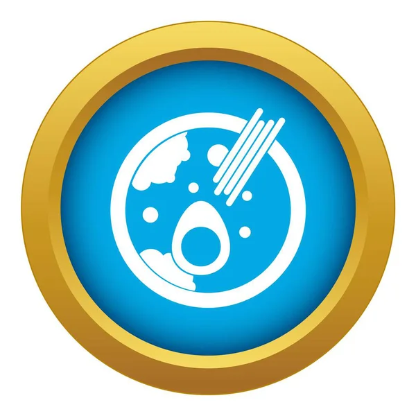 Miso çorba simge mavi vektör izole