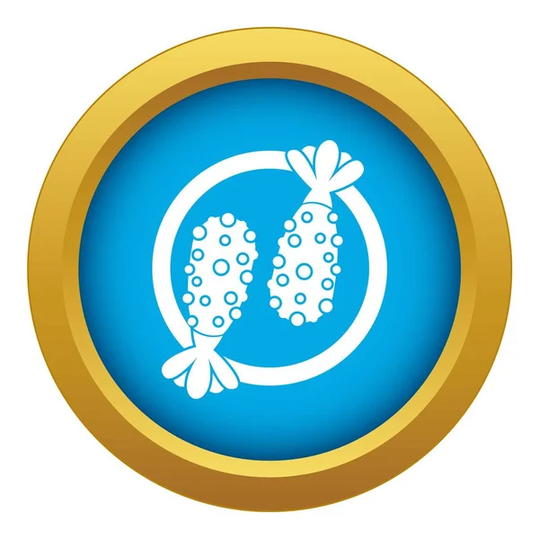 Asya izole mavi simge vektör yiyecek