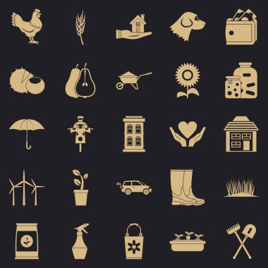 Grange Icons set, basit tarzı