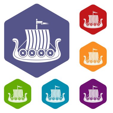 Yelken simgeler vektör altı yüzlü