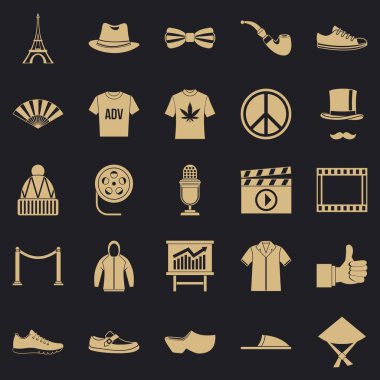 T-shirt Icons set, basit tarzı