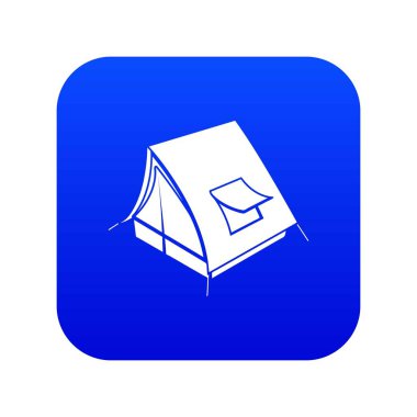 Sovyet çadır simgesi mavi vektör