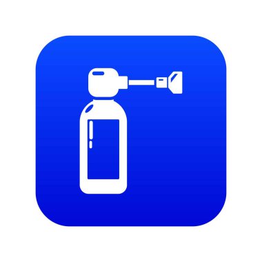 İnhaler simgesi mavi vektör