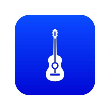 Klasik gitar simgesi dijital mavi