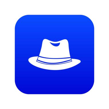 Şapka simgesi dijital mavi