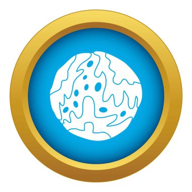 Küçük gezegen simge mavi vektör izole