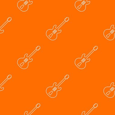 Elektrikli gitar desen vektör turuncu