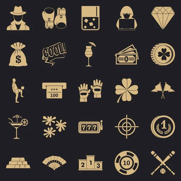 Tehlike Icons set, basit tarzı