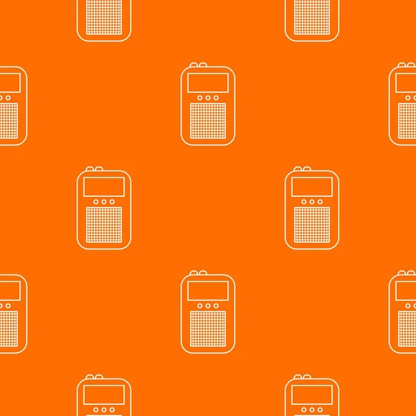 Taşınabilir radyo desen vektör turuncu — Stok Vektör
