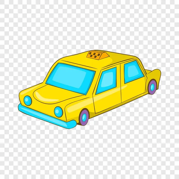 Taxi icono de coche, estilo de dibujos animados — Archivo Imágenes Vectoriales