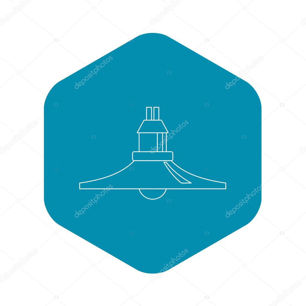 Hanging lantern icon, outline style