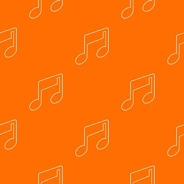 Vzorek skladby hudebních poznámek oranžový — Stockový vektor