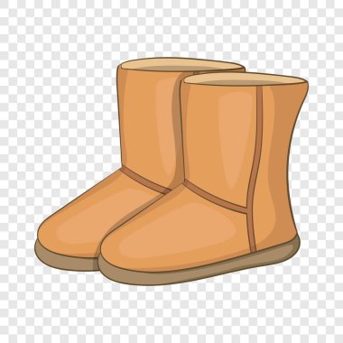 Kış Ugg botlar simgesi, karikatür tarzı