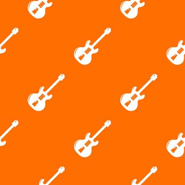 Elektrikli gitar desen vektör turuncu