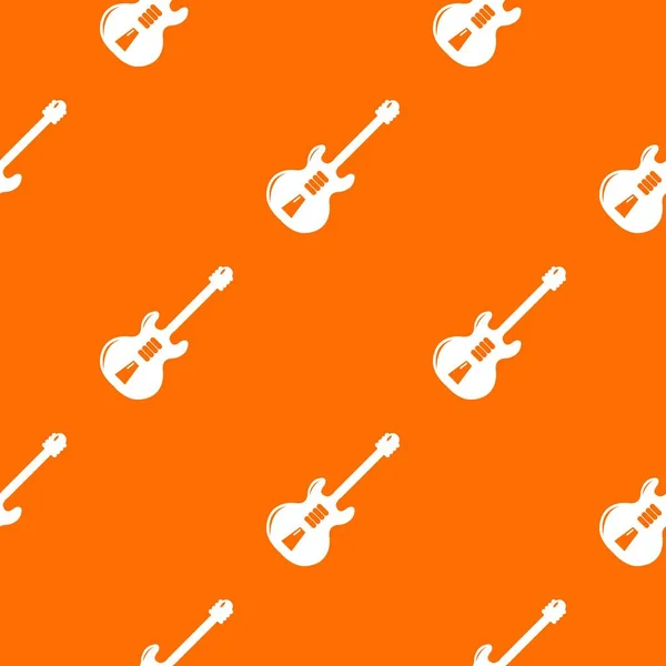 Guitarra elétrica padrão vetor laranja — Vetor de Stock