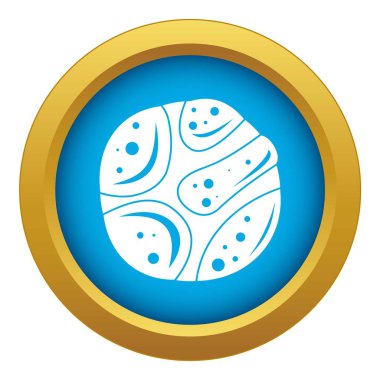 Issız gezegen mavi simge vektör