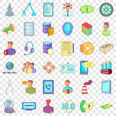 İyi ekonomi Icons set, karikatür tarzı