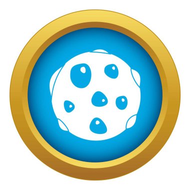 Yalnız gezegen mavi simge vektör