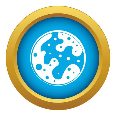 Mars simge mavi vektör izole