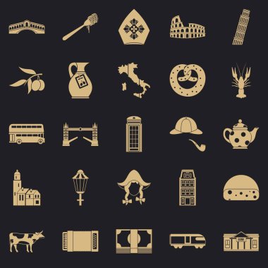 Vatikan Icons set, basit tarzı