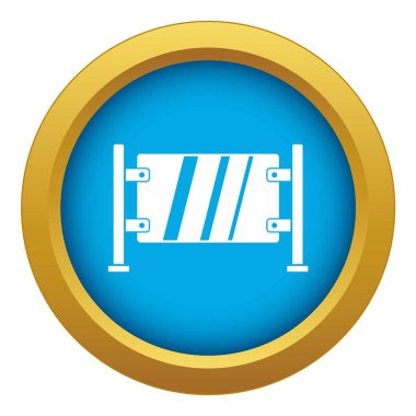 Cam kapı izole mavi simge vektör