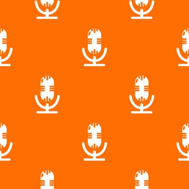 Stüdyo mikrofon desen vektör turuncu