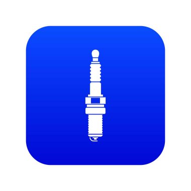 Araba mum simgesi dijital mavi