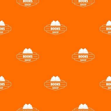 Kitap dükkan desen vektör turuncu