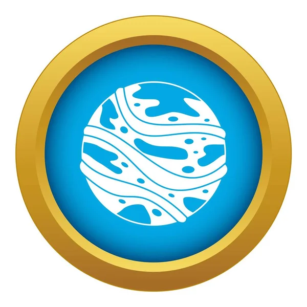 Ronde Planet icon blauwe vector geïsoleerd — Stockvector