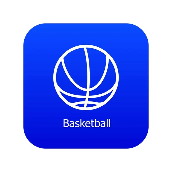 Basket ikon blå vektor — Stock vektor