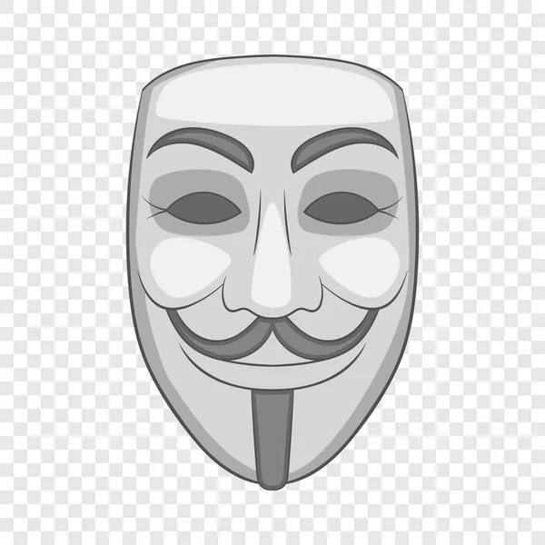 Hacker eller anonym mask ikon, tecknad stil — Stock vektor