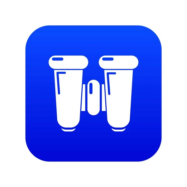Binoculares explorador icono azul vector — Archivo Imágenes Vectoriales