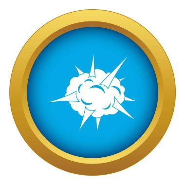 Güç izole mavi simge vektör