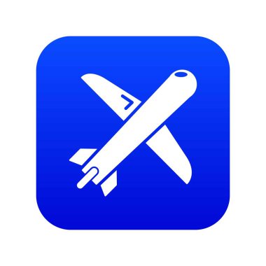 Düzlem simgesi mavi vektör