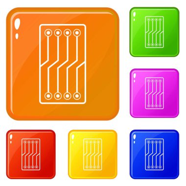 Devre kartı simgeleri vektör rengini ayarlamak