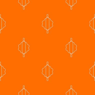 Hamur haddeleme pin desen vektör turuncu