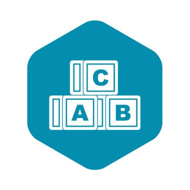 ABC küp simge, basit tarzı