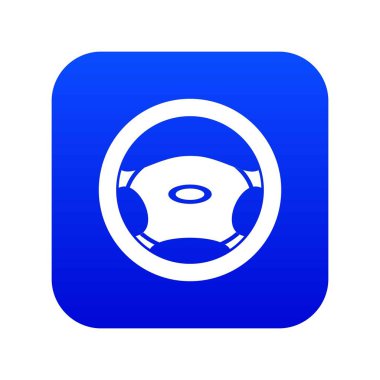 Direksiyon, tekerlek simgesi dijital mavi