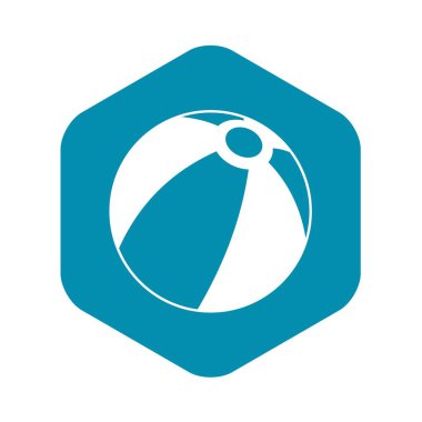 Plaj topu simgesini, basit tarzı