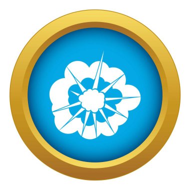 Bulutlu izole mavi simge vektör