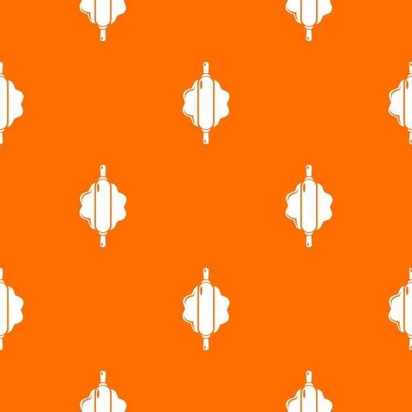 Teig Nudelholz Muster Vektor orange — Stockvektor