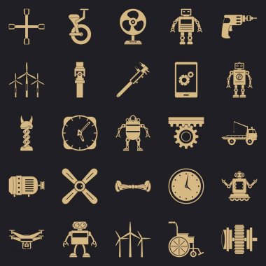 Aparatı Icons set, basit tarzı