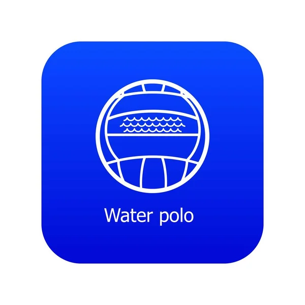 Wasserball Symbol blauer Vektor — Stockvektor