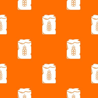 Torba buğday deseni vektör turuncu