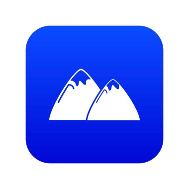 Dağ simgesi mavi vektör