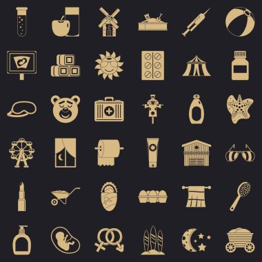 Hap Icons set, basit tarzı