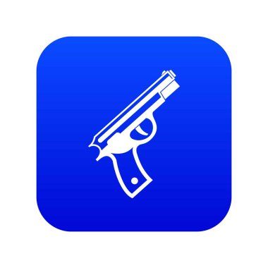 Silah simge dijital mavi