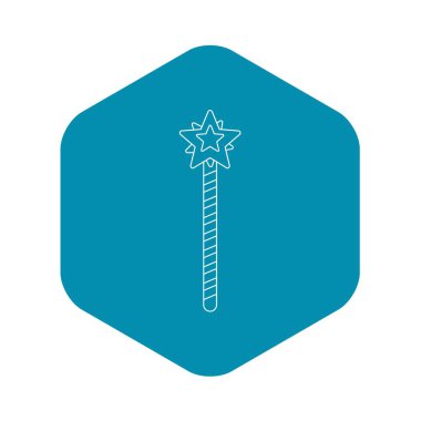 Sihirli değnek simgesi, anahat stili