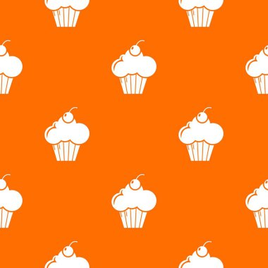 Tatlı kek desen vektör turuncu