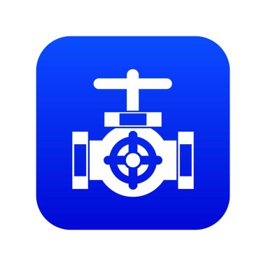 Vana simgesi dijital mavi ile boru